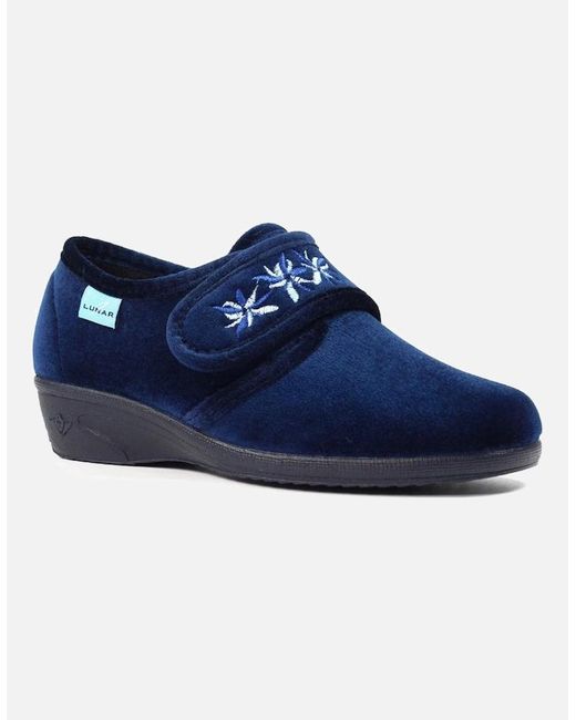 Lunar Blue Paula Ii Velcro Slipper Kla035