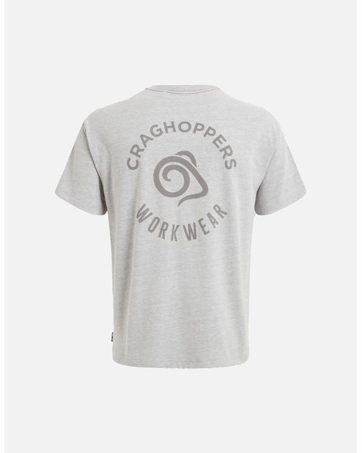 Craghoppers Gray Wakefield Workwear Pocket T-Shirt for men