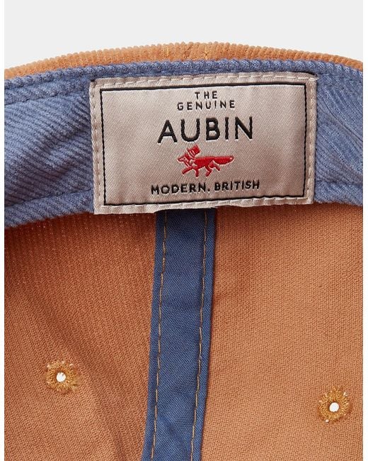 aubi Blue Dearne Cord Cap for men