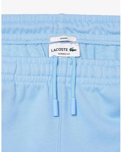 Lacoste Blue Solid Patterned Elasticated Cuff Joggers for men