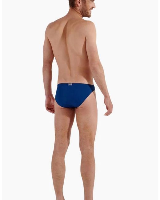 Hom Blue Nautical Cup Swim Micro Briefs for men