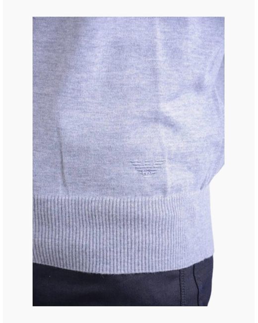 Armani Blue Emporio 8N1M41 Cardigan Long Sleeve V Neck Knitwear Pullover Jumper for men