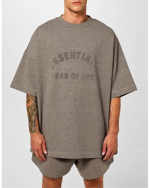 Fear Of God Gray Short Sleeve Tee for men
