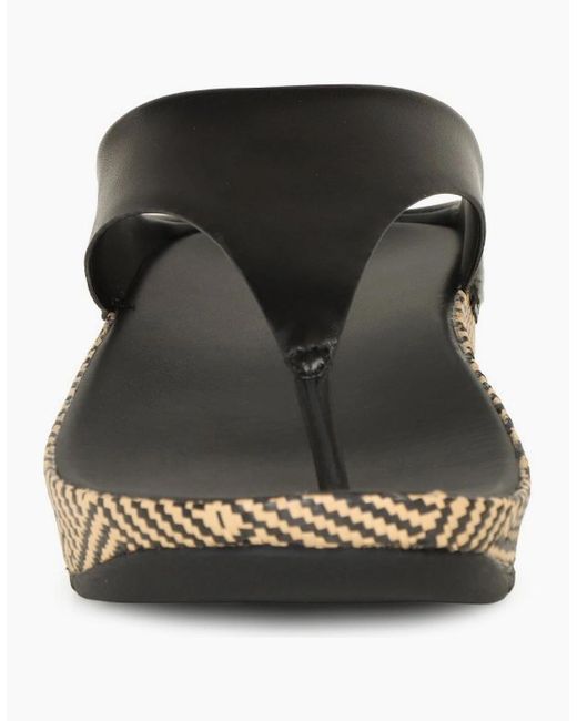 Fitflop Black Lulu Lux Graphic Weave Sandals