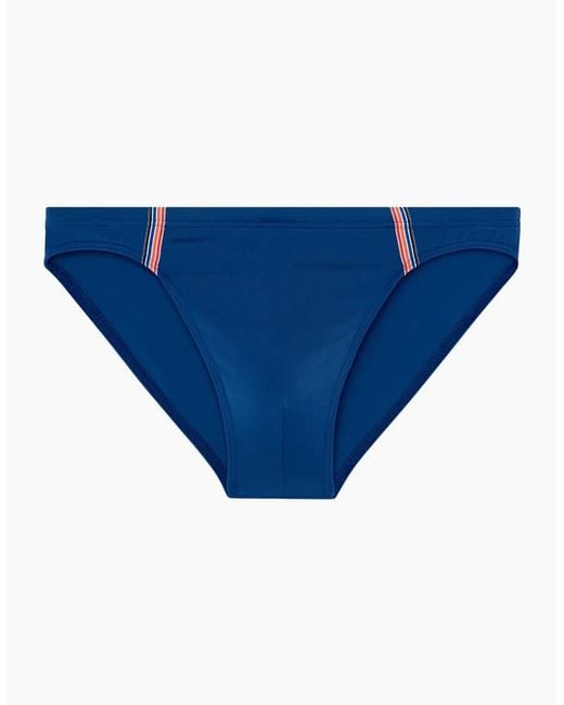 Hom Blue Nautical Cup Swim Micro Briefs for men