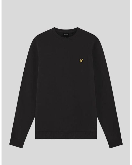 Lyle & Scott Black Everyday Cotton Crew Neck Sweatshirt for men