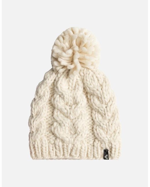 Roxy White Winter Chunky Beanie