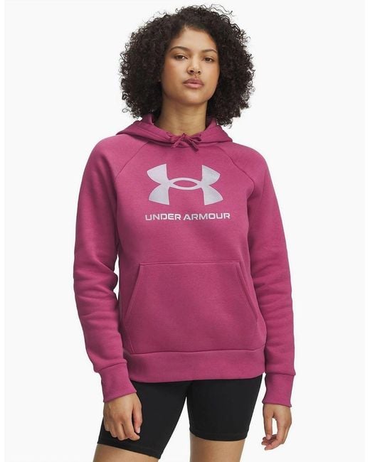 Under Armour Pink Rival Fleece Shimmer