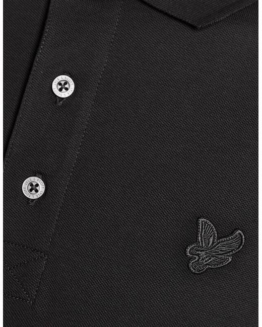 Lyle & Scott Black Superfine Cotton Polo Shirt for men