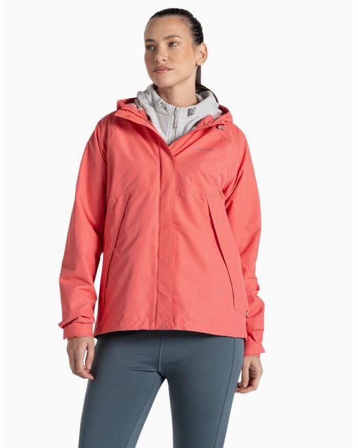 Craghoppers Red Ladies Ossus Waterproof Jacket