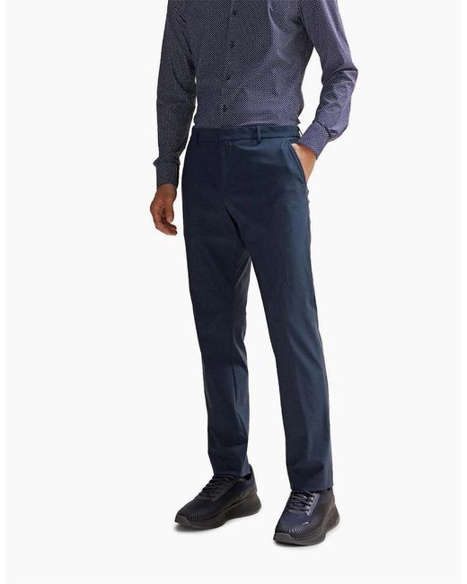 Boss Blue Genius J Cw Wg 241 Slim Fit Trousers for men