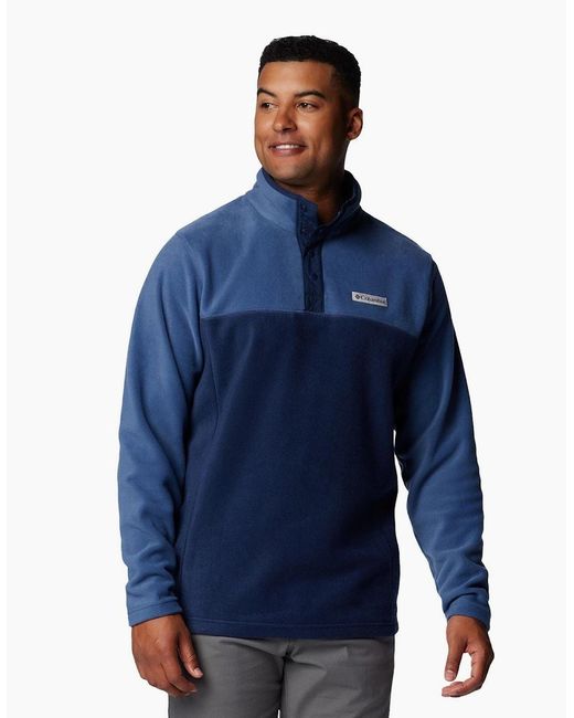 Columbia Blue Steens Mountain Half Snap Ii Fleece Jacket for men