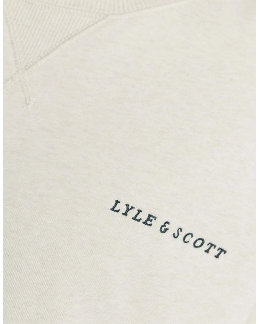 Lyle & Scott White Heavyweight Script Sweatshirt for men