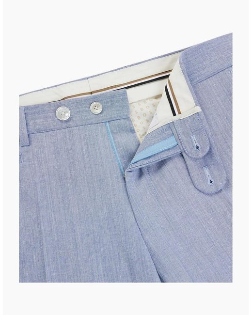 Boss Blue Genius Slim Fit Trousers for men