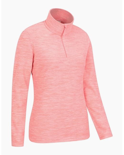 Mountain Warehouse Pink Ladies Snowdon Melange Fleece Top