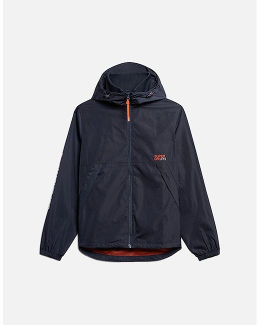 Superdry Blue Hooded Windbreaker Jacket Eclipse for men