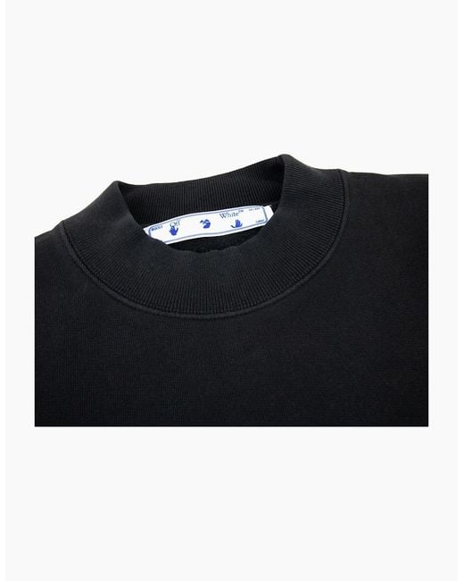 Off-White c/o Virgil Abloh Black Off Big Ow Skate Logo Crewneck Sweatshirt for men