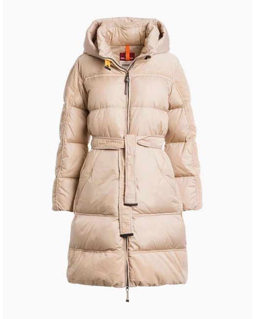 Parajumpers Natural Interstellar Sunkissed Comfort Fit Long Hooded Down Jacket