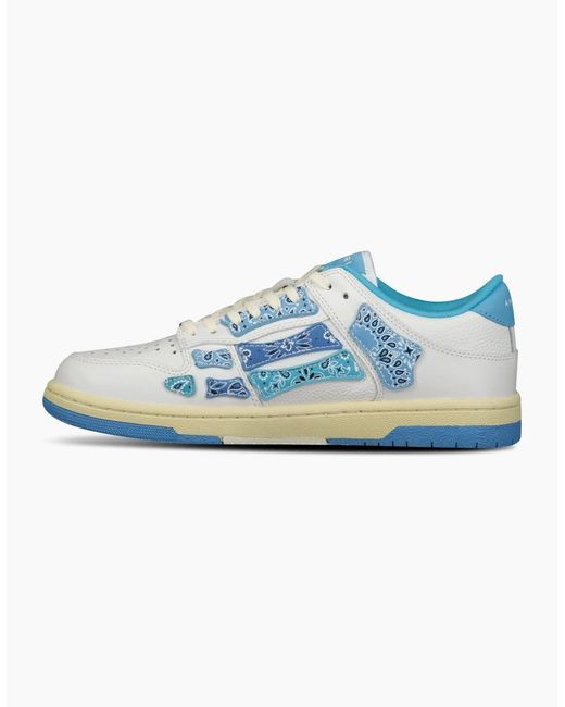 Amiri Blue Skeleton Low Top Bandana Trainers for men