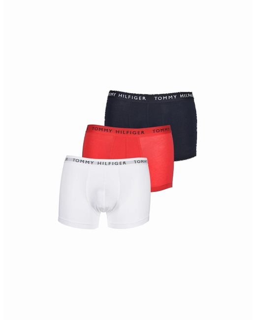 Tommy Hilfiger Red 3-Pack Premium Essential Logo Boxer Trunks for men