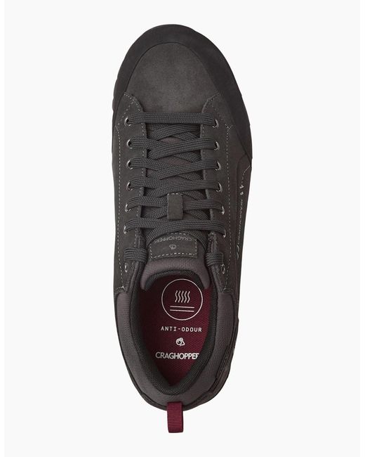 Craghoppers Black Onega 2 Leather Trainers for men