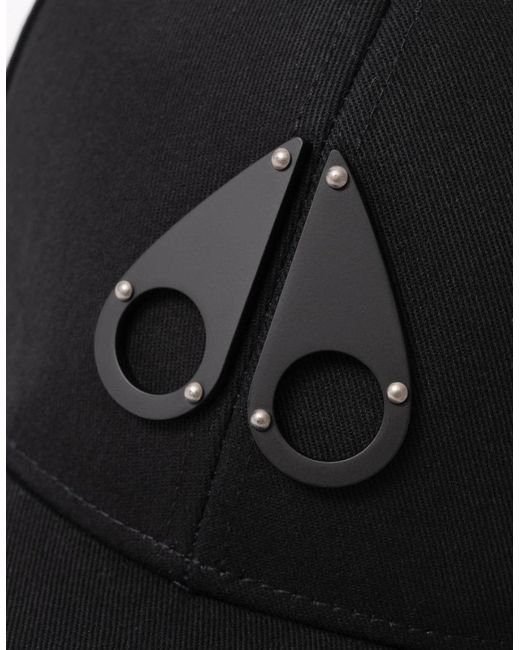 Moose Knuckles Black Front Logo Icon Cap
