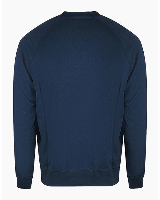 DIESEL Blue Distressed Logo Total Eclipse Sweatshirt for men