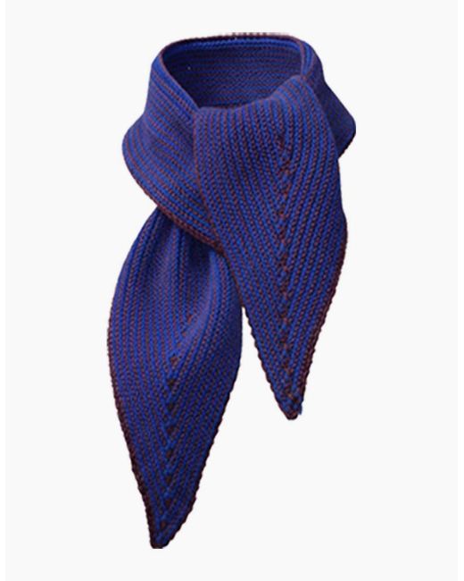 Nooki Design Purple Madria Rib Knit Scarf