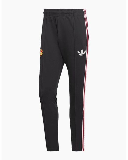 Adidas Black Originals Manchester United Beckenbauer Track Bottoms Adults for men