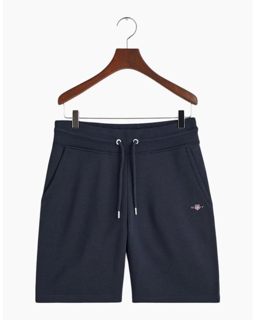 Gant Blue Shield Shorts Sweat Regular Fit Cotton for men