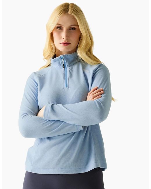 Regatta Blue Great Outdoors /Ladies Montes Half Zip Fleece Top