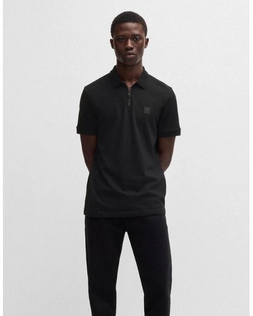 Boss Black Boss Passerzip Zip Placket Polo Shirt for men