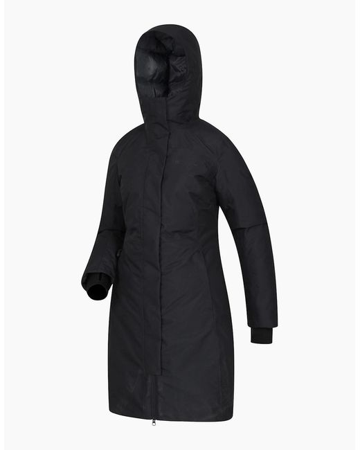 Mountain Warehouse Black Ladies Polar Down Long Length Hybrid Jacket
