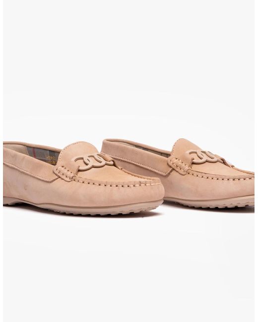 Barbour Pink Astrid Buckle Loafers