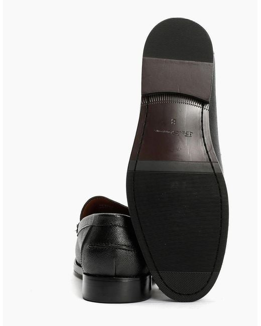 Ben Sherman Black Hester Leather Loafers for men