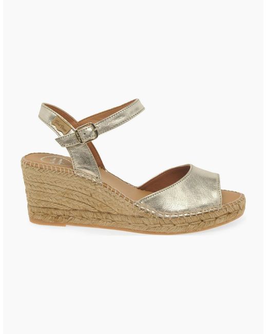 Toni Pons Metallic Sia-P Wedge Heel Espadrille Sandals