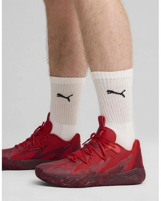 PUMA Red Mb.03 Lo Team Basketball Trainers for men