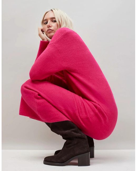 Ro&zo Pink V-Neck Knit Dress