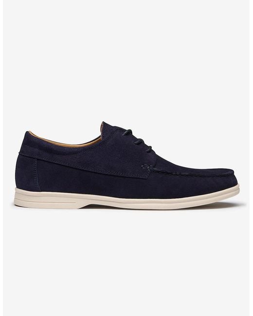 Oliver Sweeney Blue Suede Moccasin Shoes for men