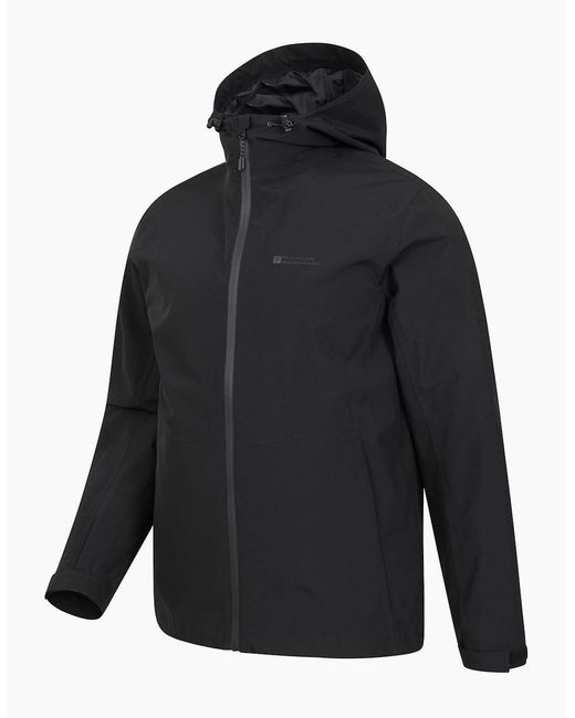 Mountain Warehouse Black Covert Waterproof Jacket for men