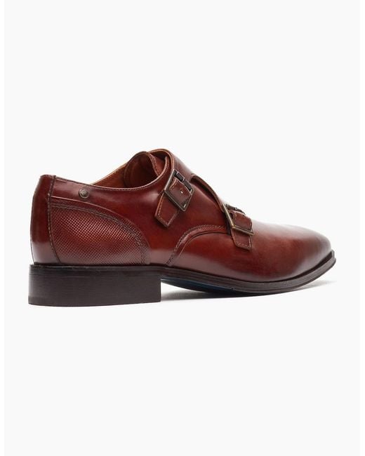 Base London Purple London Cleric Monk Shoes Dark Tan for men