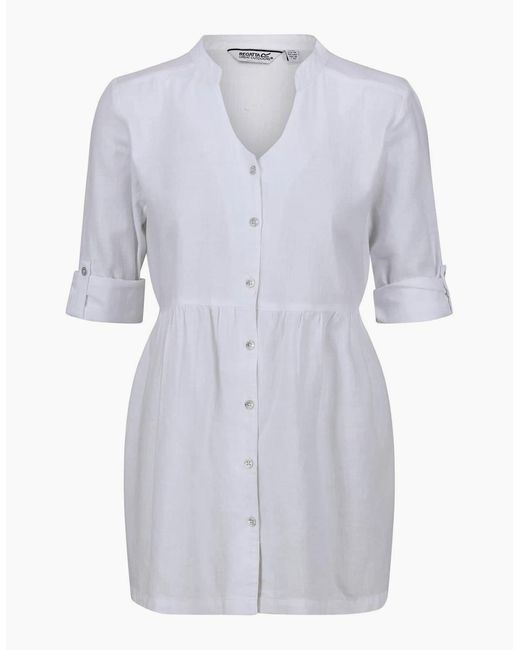 Regatta Blue Notched Neck Relaxed Fit Shirt