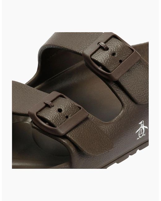 Original Penguin Brown Penguin Eden Chocolate Sandals for men