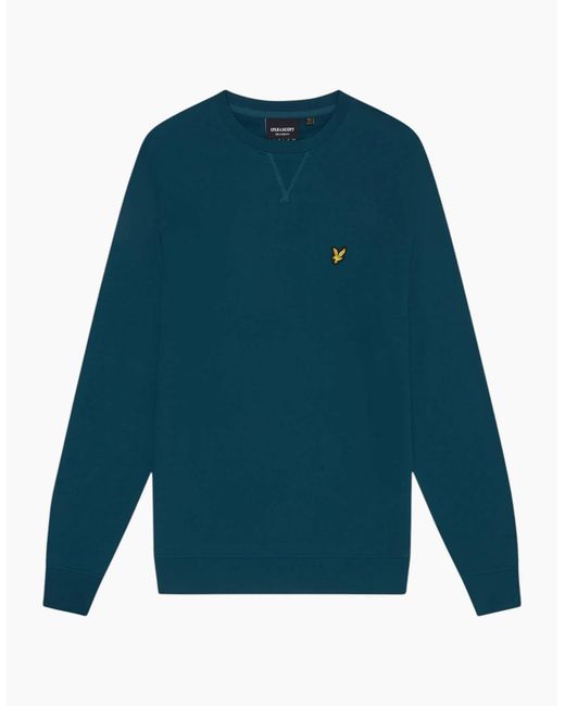 Lyle & Scott Blue Lyle & Scott Jumpers Crew Neck Knitted Winter Sweat Pullover Sweatshirts