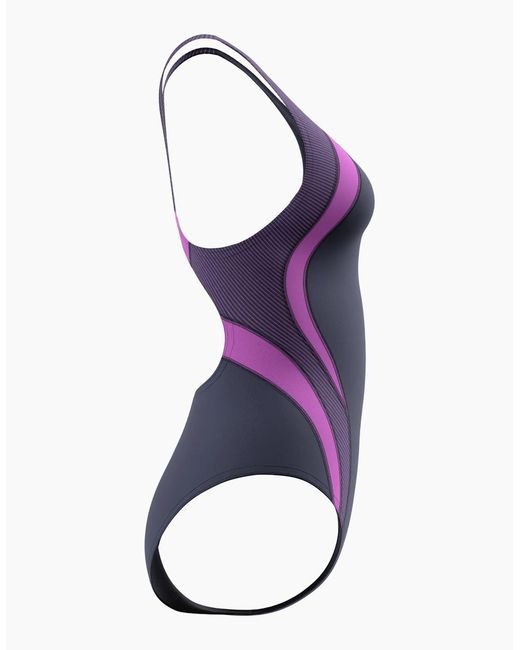 Speedo Blue Ladies Quantum Splice Contrast One Piece Swimsuit