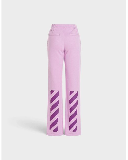 Off-White c/o Virgil Abloh Pink Diag Tapered Sweatpant Lilac