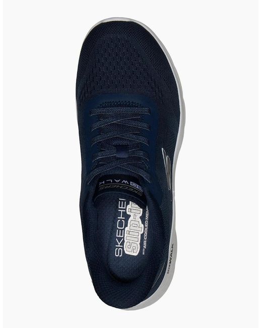 Skechers Go Walk Blue Flex Azriel Textile Textile/ Trim Trainers
