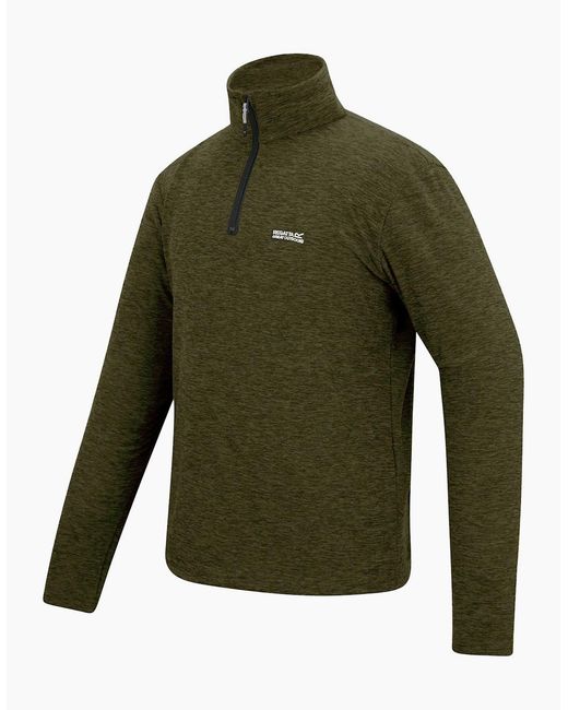 Regatta Green Thompson Marl Half Zip Fleece Jacket for men