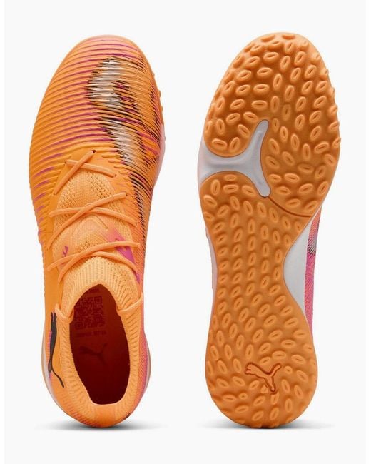 PUMA Orange Future 8 Match Astro Turf Football Boots for men
