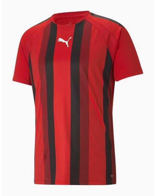 PUMA Red Teamliga Striped Jersey T-Shirt for men